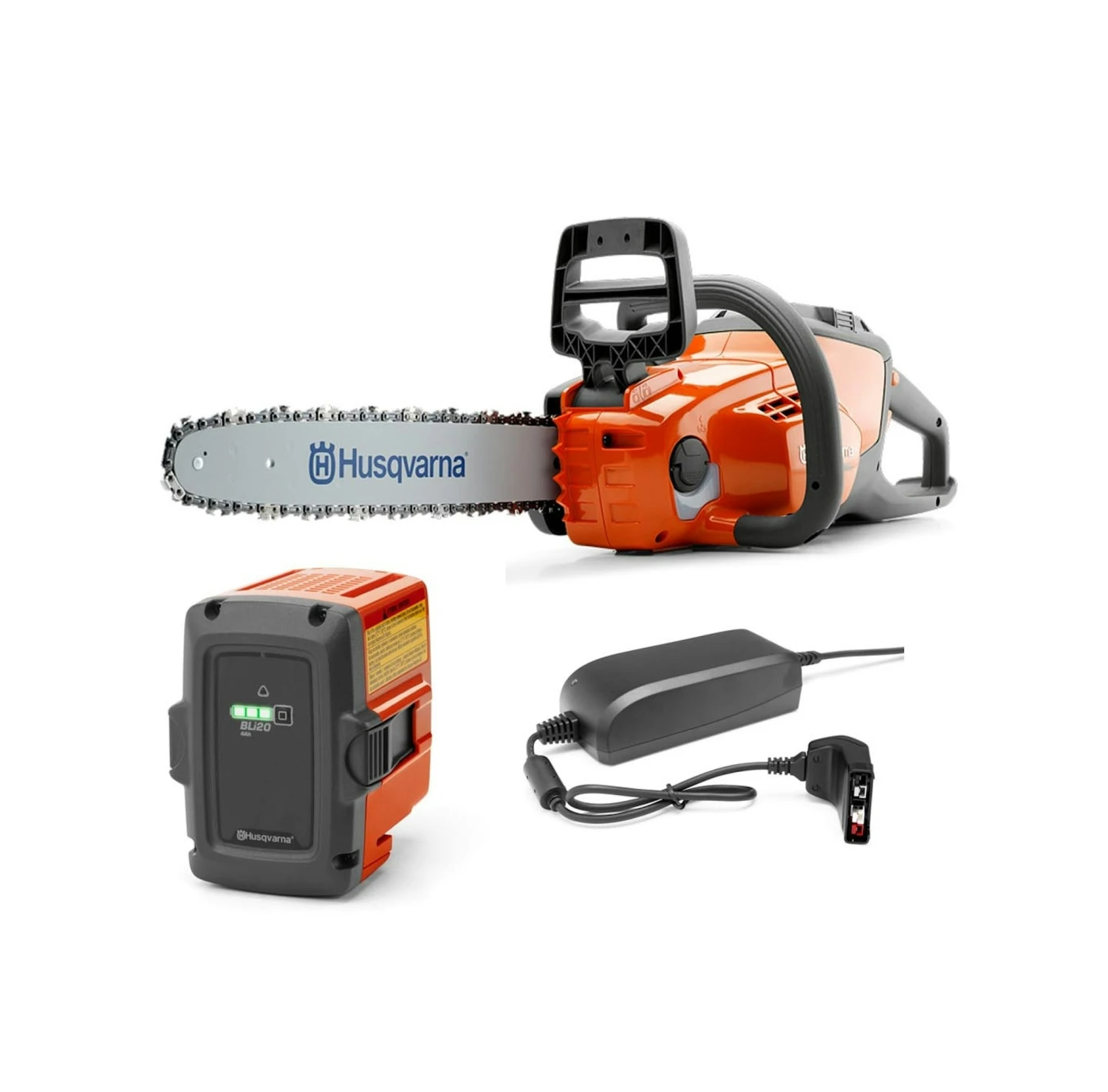 Husqvarna Akku-Motorsäge 120i 12" Inkl. Akku BLi20 + Ladegerät QC80 1 Husqvarna Akku-Motorsäge 120i 12" Inkl. Akku BLi20 + Ladegerät QC80